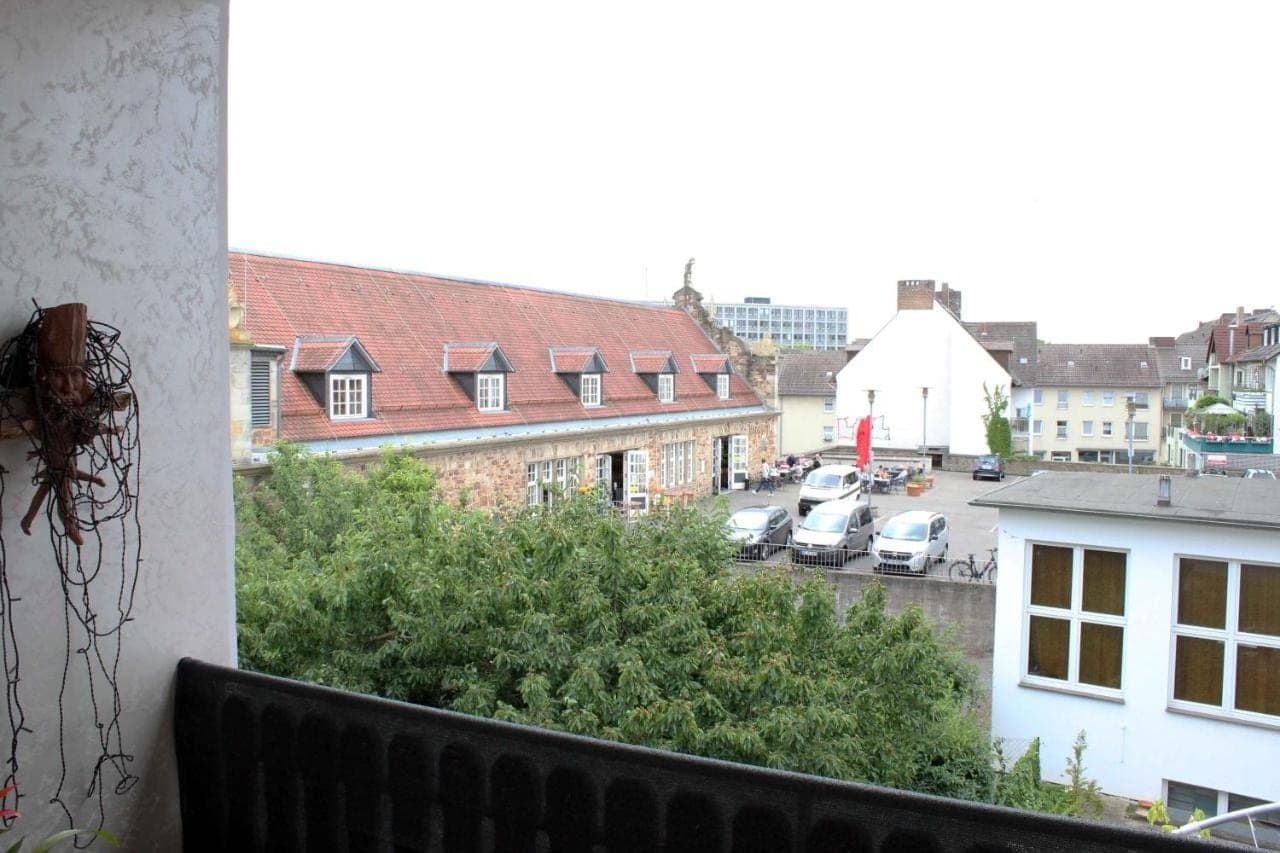 Blick aus dem Fenster auf den Graben in Kassel