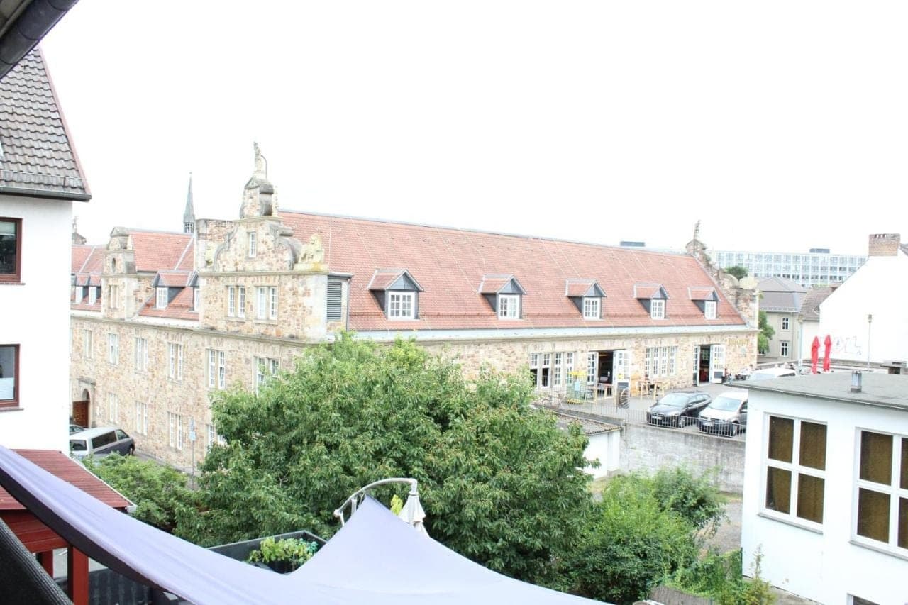 Blick vom Apartment über die Dächer der Kasseler Altstadt